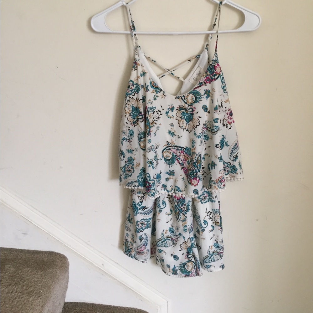 Small White Floral Summer Romper